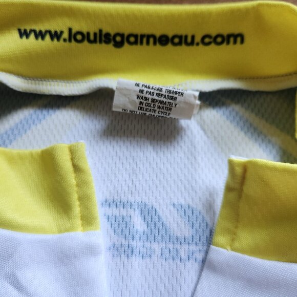 Louis Garneau Cycling Jersey Mens XL Short Sleeve 1/2 Zip Lumina Blue Yellow - Picture 5 of 9